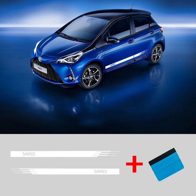 Двухсторонняя виниловая наклейка Yaris для автомобильного фургона с боковыми
