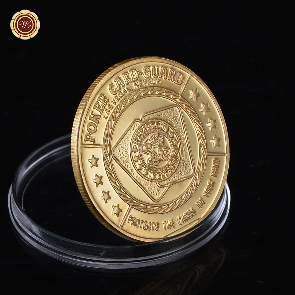 WR редкий покер Золотая монета памятная бизнес подарок казино покерная карточная