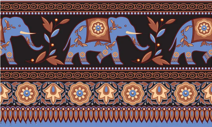 Объемная Большая фреска на заказ индийская Классическая с изображением слона