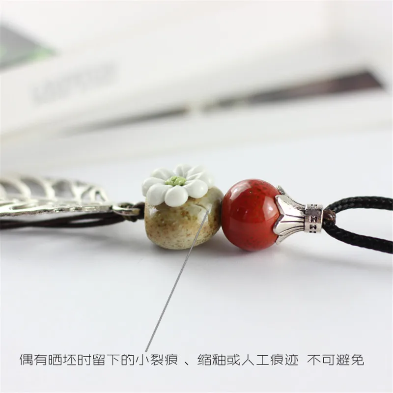 New Design handmade Ceramic Long necklace all match Weater colar feminino Men Leaf necklaces pendants | Украшения и аксессуары