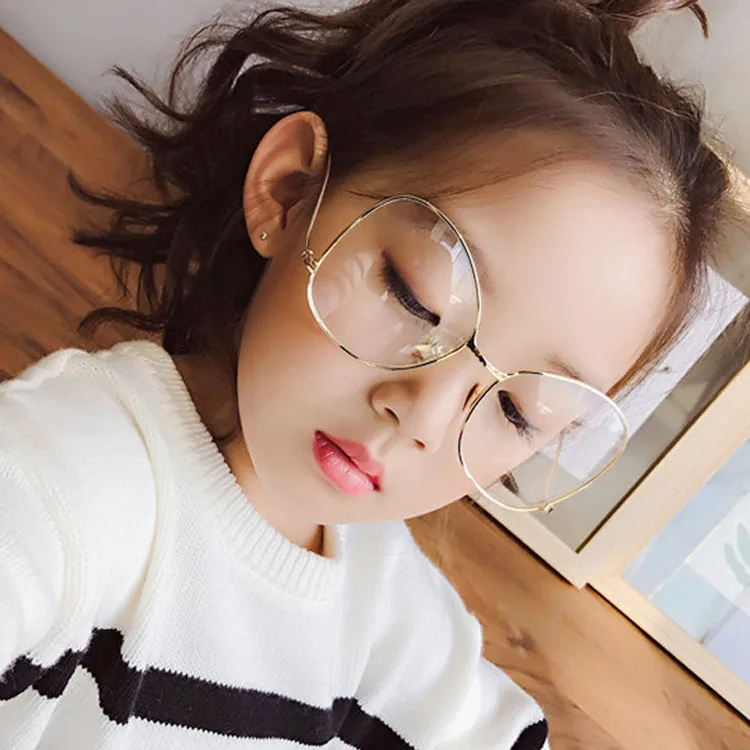 Новые дизайнерские винтажные очки модель 2018 большая оправа детские оптические