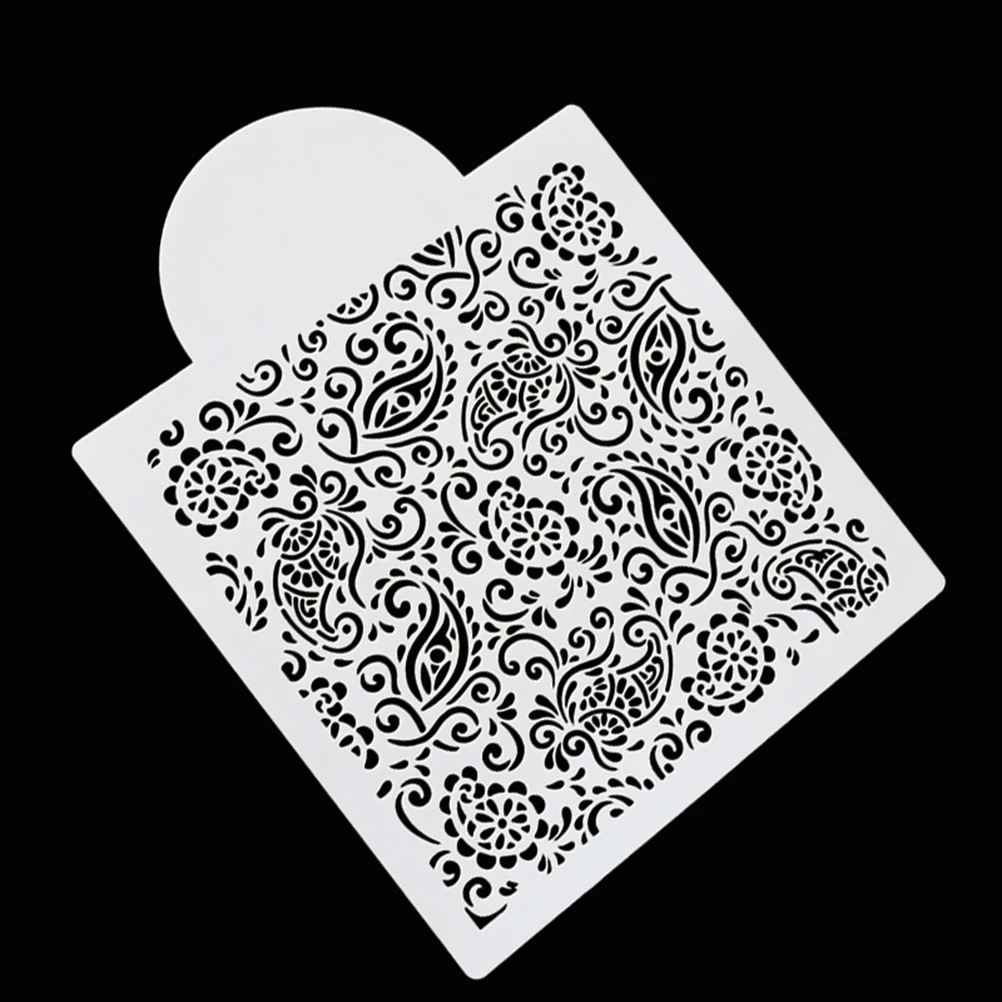 15x19 см трафарет для печенья и тортов украшение торта пластиковые Пейсли цветок