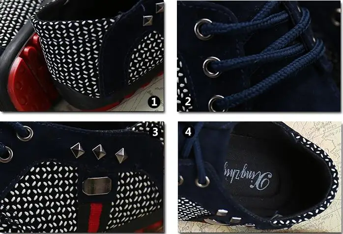 Весна осень новая дышащая мужская обувь в горошек британская международная