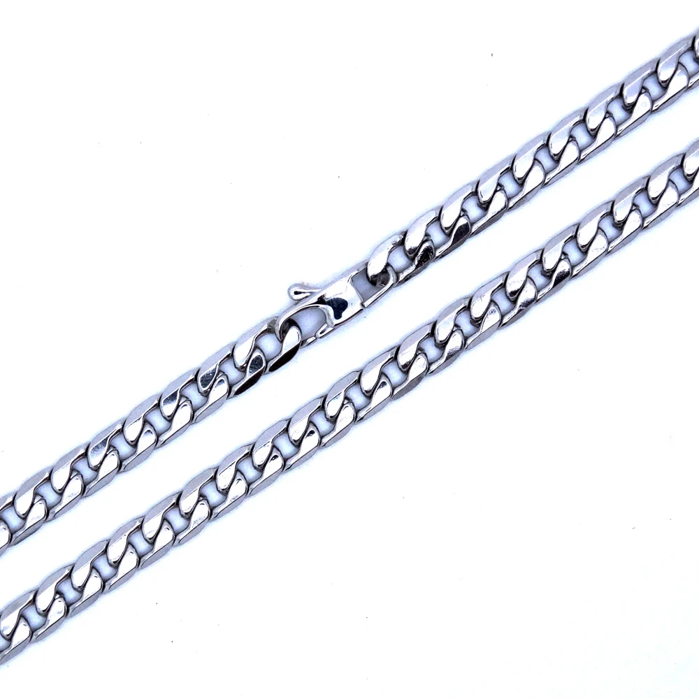 Мужская цепочка из нержавеющей стали кубинская длина по индивидуальному заказу 8