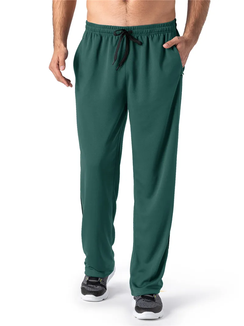 Green WOLFONROAD, Мужские штаны для бега, фитнеса, йоги, спортивные штаны, сетчатые дышащие штаны для спортзала, для улицы, Походов, Кемпинга, штаны для тренировок - Цвет: Green