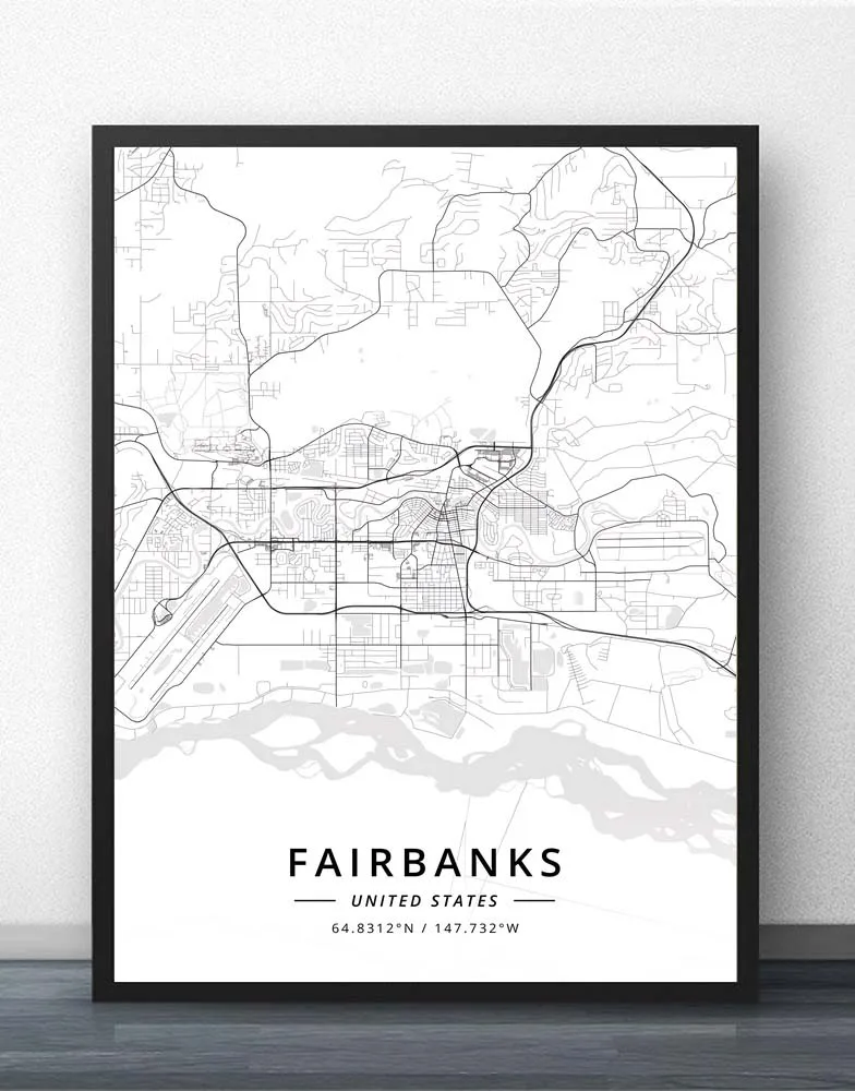 Карта АК Аляска США карта плакат | Дом и сад