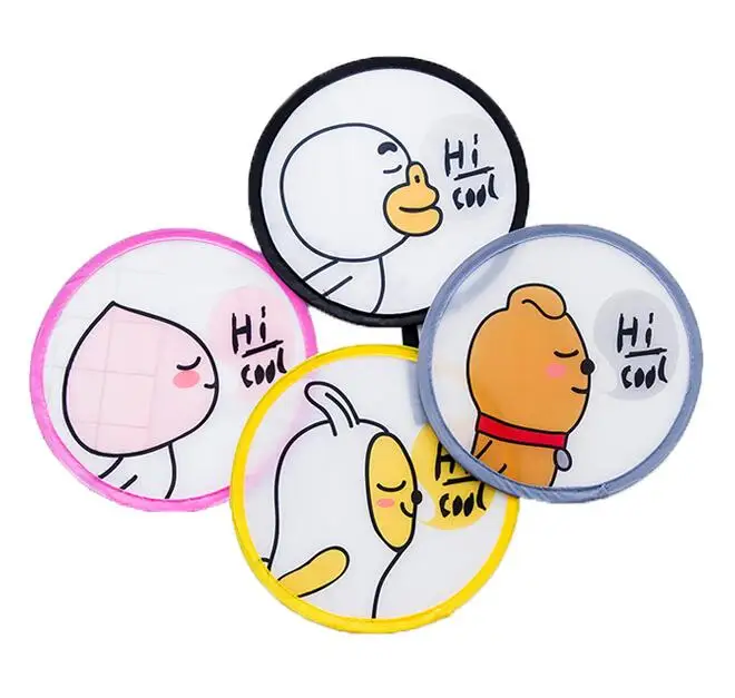 Мультфильм мороженое нейлон портативный складной ручной вентилятор для