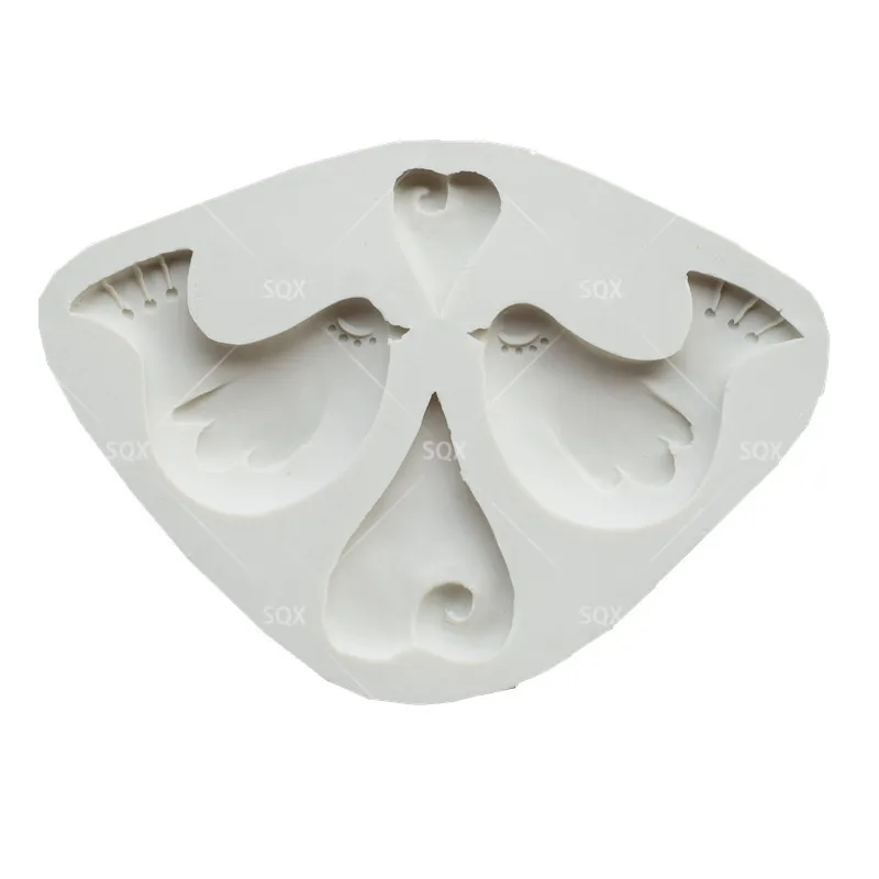 В виде голубя пищевой силиконовые формы для мыла шоколада торта украшения из