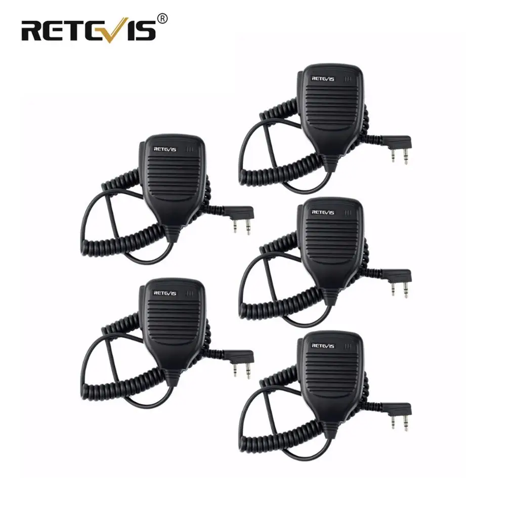 5 шт. PTT Динамик Микрофон рация микрофон Аксессуары для Kenwood Baofeng UV 5R 82 Retevis H777 RT7 RT22