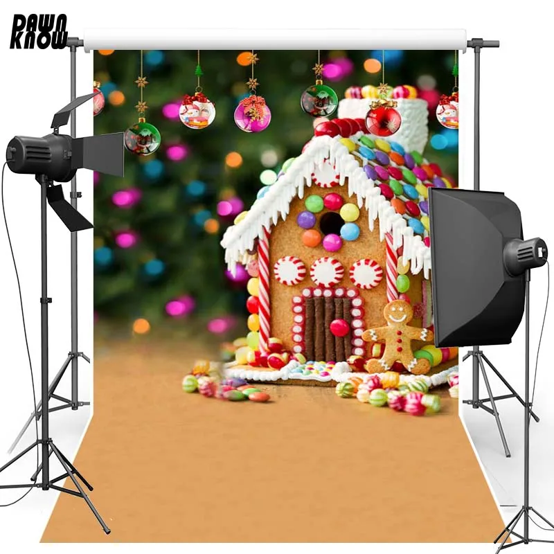 

DAWNKNOW Merry Рождественская фоновая фотография на виниле Виниловый фон для фотографирования детей с рисунками домиков в полиэфирный фон для де...
