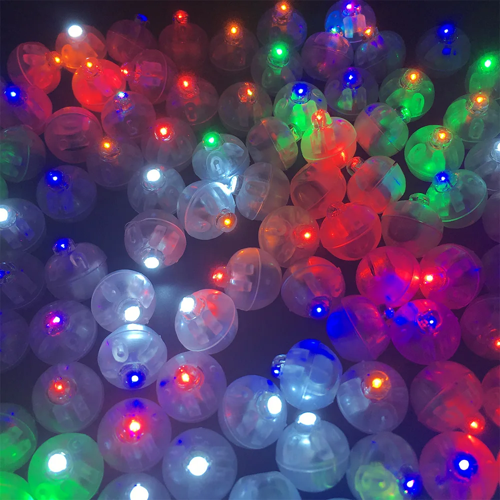 10 шт. Круглый Мини Led RGB Flash Ball светящаяся лампа помещается в бумажный фонарь