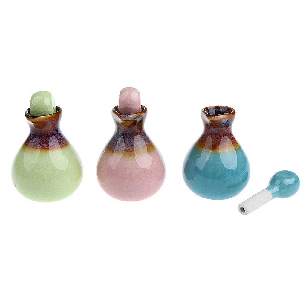 3Pieces Fragrance Diffuser Ceramic Essential Oil Bottle Fragrant Empty Vials Indoor Decoration Embellishment the Life | Красота и
