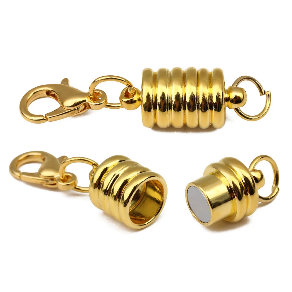 Exweup 5pcs 8X17mm Magnetic Clasps Magnet Buckle Connectors Fit Necklace Bracelet DIY Making Components Findings Accessories | Украшения и