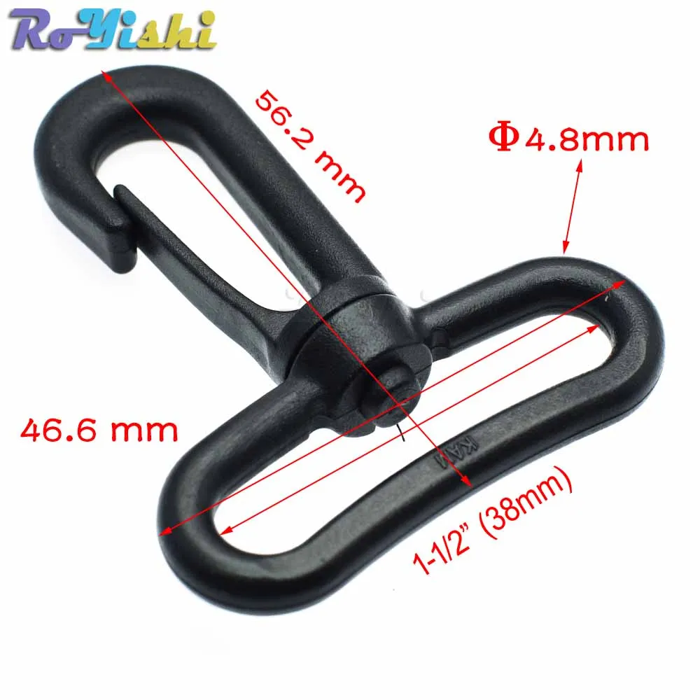 Plastic Snap Hooks Rotary Swivel Backpack Buckles Webbing 20mm 25mm 31mm 38mm images - 6