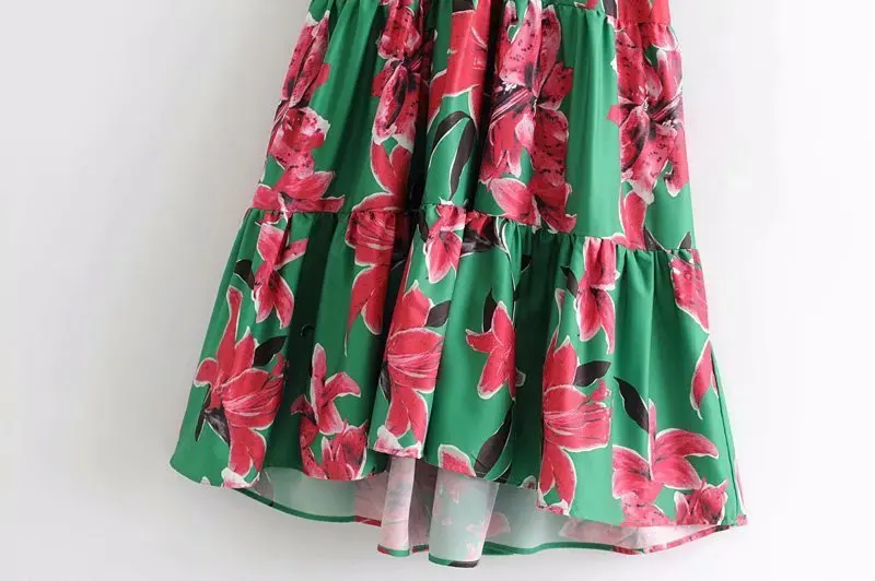 Женское платье с цветочным принтом модное в европейском и американском стиле