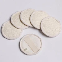 4pcs natural loofah luffa facial complexion skin disc disk pads male female face cleaning brush baby care exfoliator