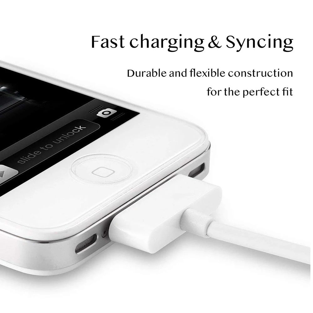 USB-кабель для быстрой зарядки iPhone 4 iPod Nano iPad 2 3 30 Pin соединительный кабель