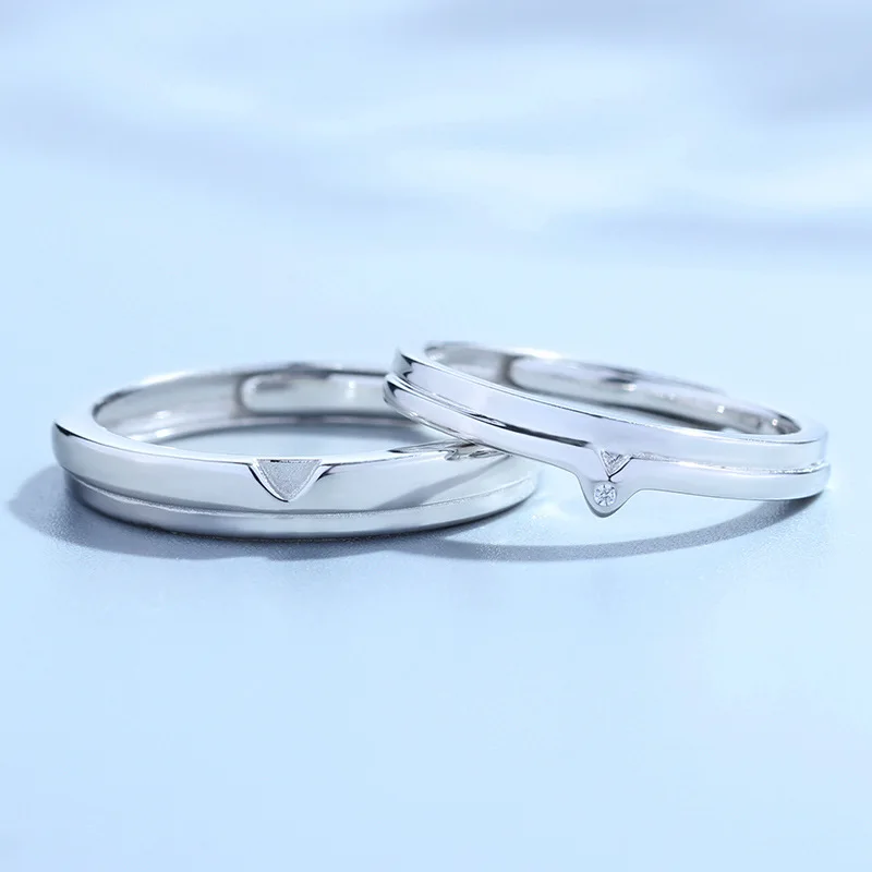 Silvology 925 пробы серебряные парные кольца Оригинальные Серебряные креативные