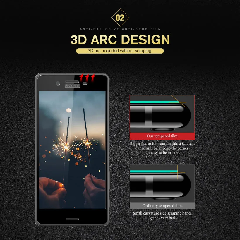 McCollum 3D Защитное стекло для SONY Xperia X, закаленное стекло Dual F5122 F5121, Защитное стекло для экрана 5,0 дюйма, защита экрана