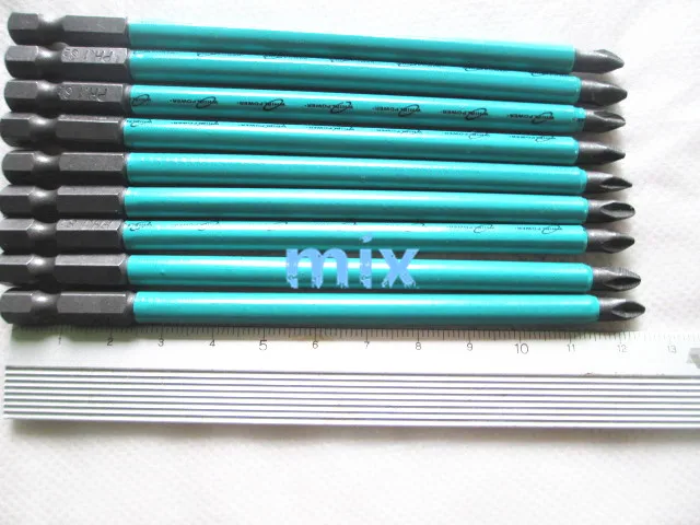 

Fixmee High Quality 10pcs Hex Magnetic Anti Slip Long Reach Screwdriver Bits Set Torx PH2 150mm Power Tools Free shipping