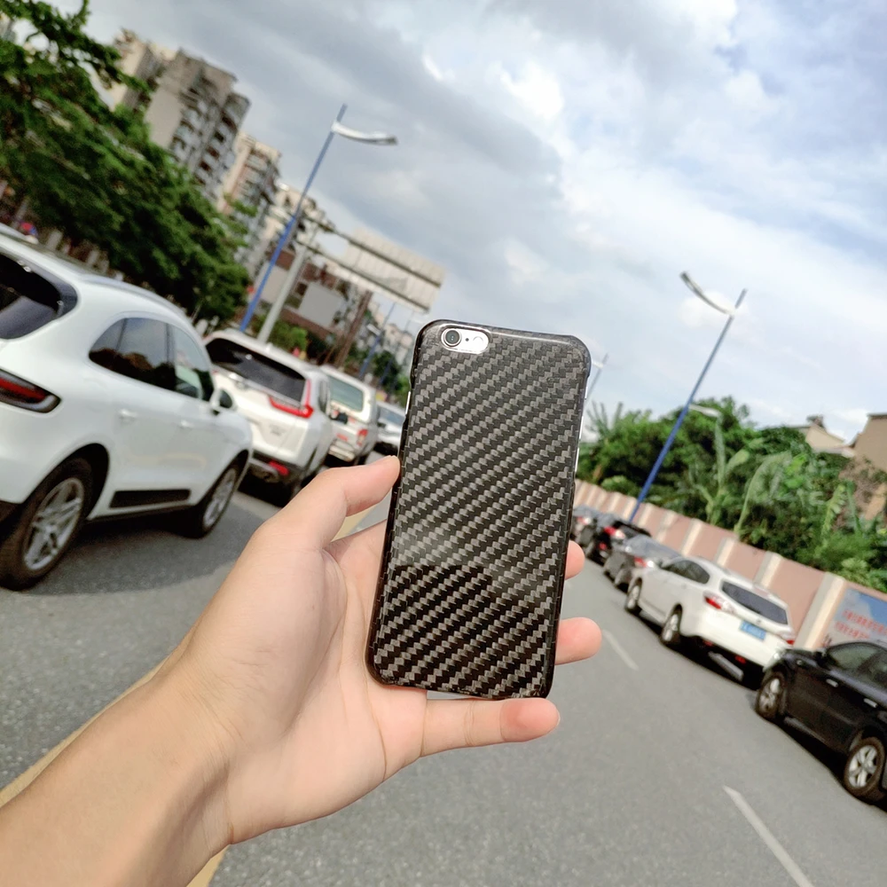 Роскошный чехол для iPhone 6 6s Plus 7 8 из натурального углеродного волокна 8Plus