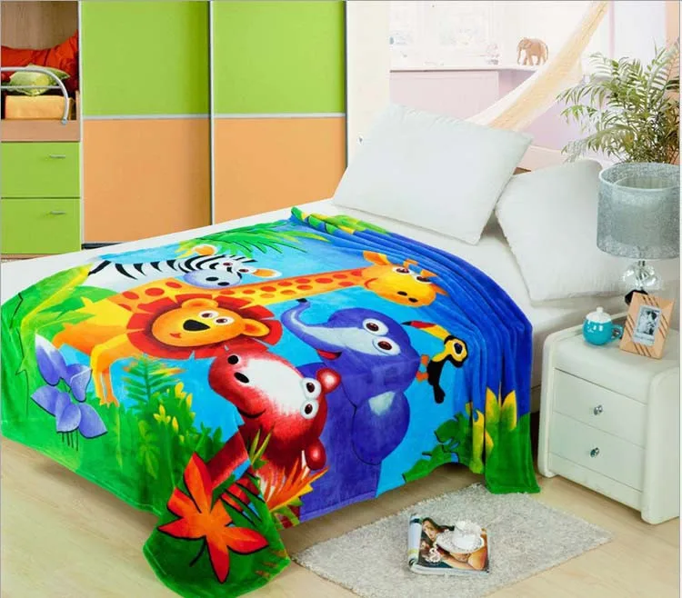 Мягкое Флисовое одеяло для детей с принтом в виде героев мультфильмов|baby blanket|cartoon