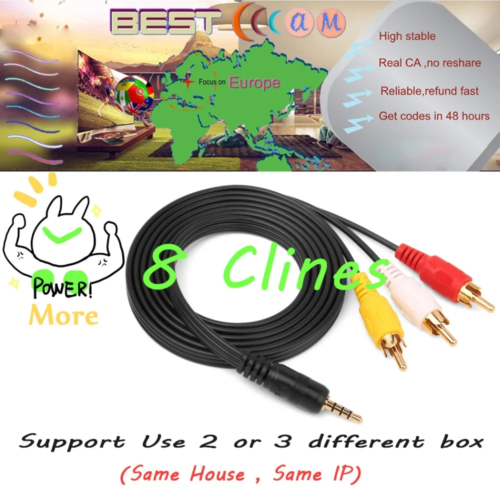Satxtrem 8 Cccam ESPA A Clines для 1/2 года Европейский спутниковый ресивер Oscam Германия Ccam стабильный сервер Испания Португалия Польша HD