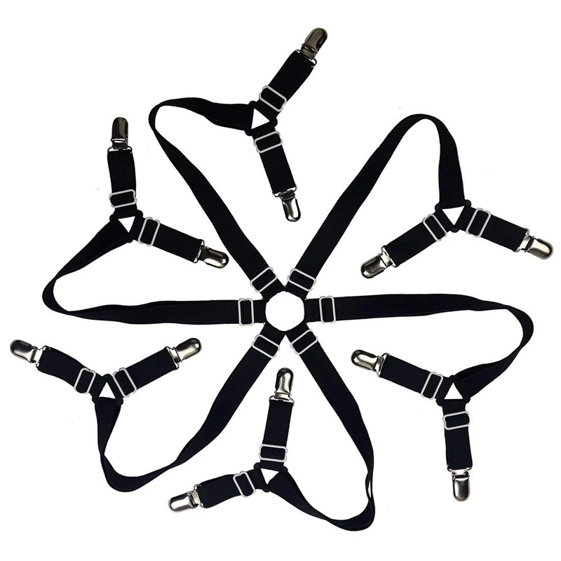 Зажим для листов кровати ремень зажим 3 сторонний 6 Регулируемый эластичный и