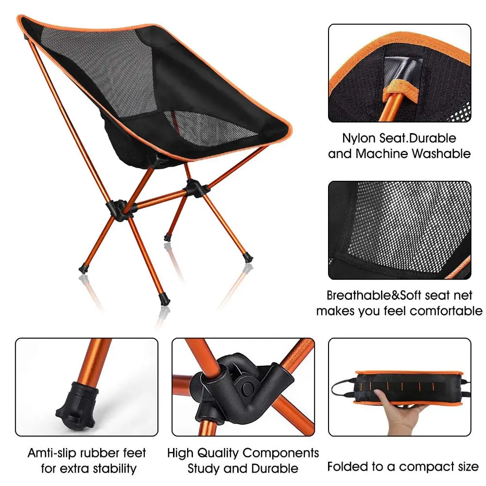 Складной стул для рыбалки кемпинг барбекю складной расширенный пеших прогулок