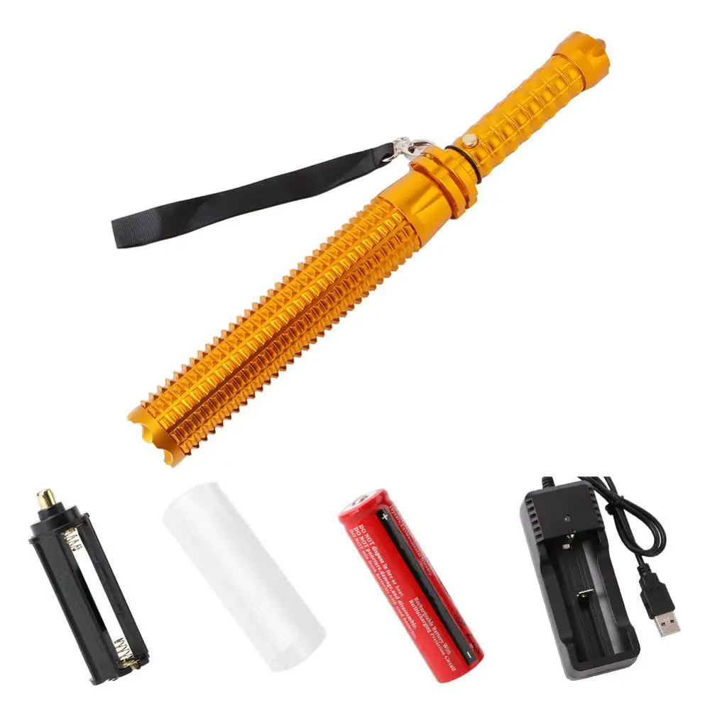 WY4018 Eletorot мощный 1000LM светодиодный фонарь 18650 CREE Q5 телескопическая дубинка для самообороны патруль масштабируемый светодиодный фонарь с подзарядкой - Испускаемый цвет: WY4018