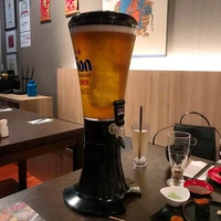 plumwheat black 3 liters deluxe cold draft beer tower dispenser with big ice tube for bars hotel restaurant bt59