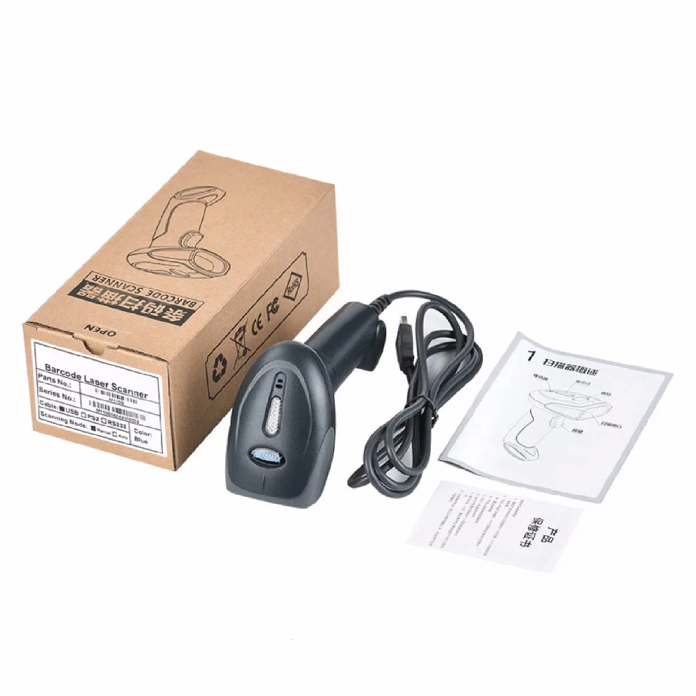 1D сканер штрих-кодов Проводная скорость 300 раз/секунда USB для считывания