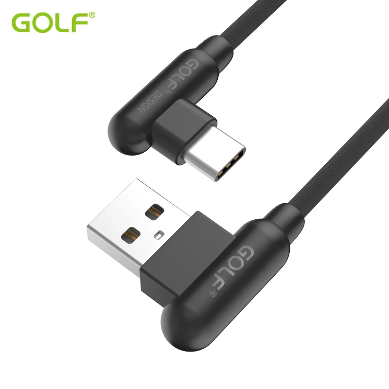 GOLF 90 градусов правый угол 2.4A Быстрая зарядка USB кабель для синхронизации данных