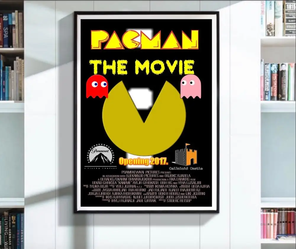 Винтажный рекламный плакат Pacman с видеоиграми ретро-Картина на холсте наклейки