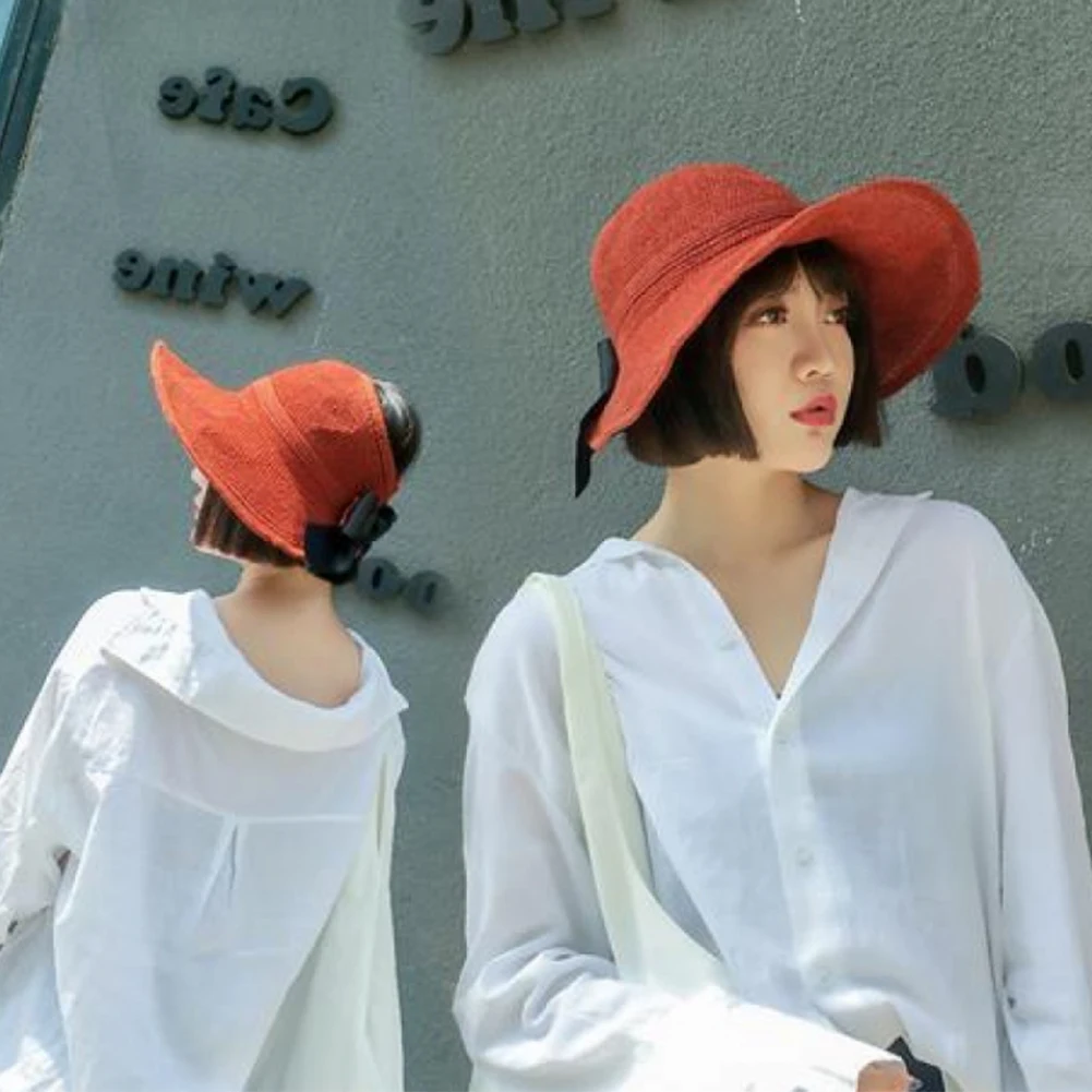 Для женщин УФ-Защита путешествия широкими полями изысканный Повседневная шляпа