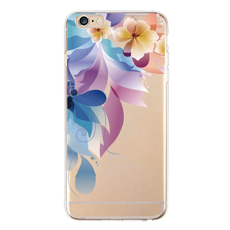 Мягкий прозрачный чехол из ТПУ для iPhone 4/4S 5 5S 6 6plus 7 8plus x силиконовая крышка с