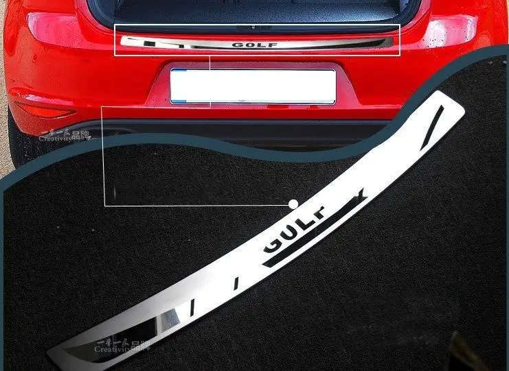 Защита заднего бампера/Накладка на манжету для VW GOLF 6 MK6 2009 2010 2011 2012|scuff plate|rear bumper