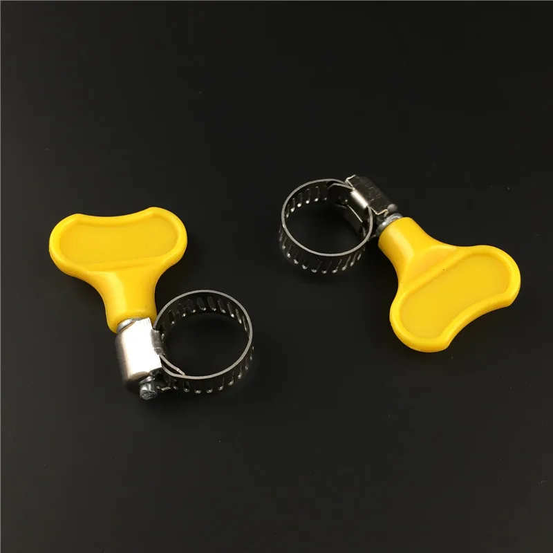 

2pcs 8-12mm/10-16mm/13-19mm/16-25mm/19-29mm Butterfly Type Pipe Clamps with handle Stainless steel hose Clamp For Home Beer Brew