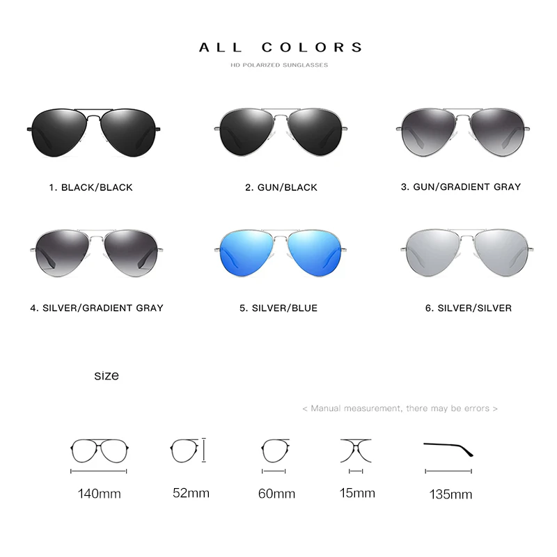 Pro Acme классические большие металлические поляризационные солнцезащитные очки