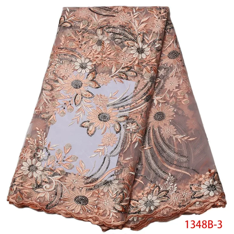 Hot Sale Gray Color Exclusive Embroidery French Lace African Mesh Tulle Fabric With Beads High QualityFor Women AMY1348B | Дом и сад