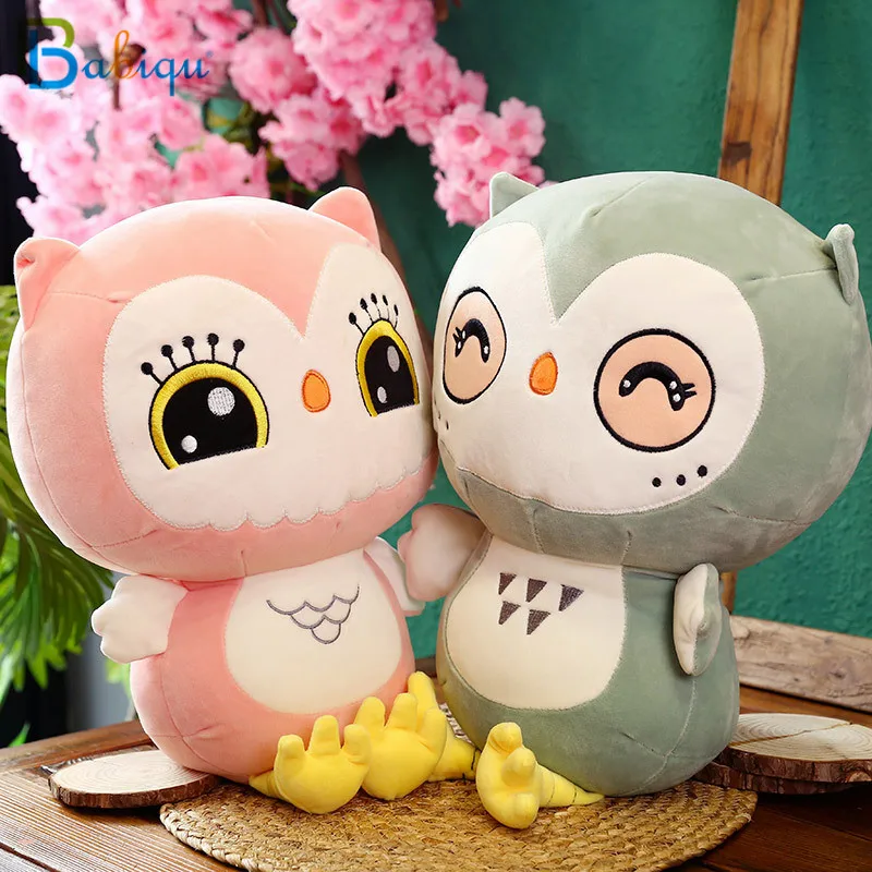 

BABIQU 1pc Cute 50cm Cartoon Owl Doll Plush Toy Soft Stuffed Creative Present Down Cotton Kawaii Lovely Gifts For Child Friends