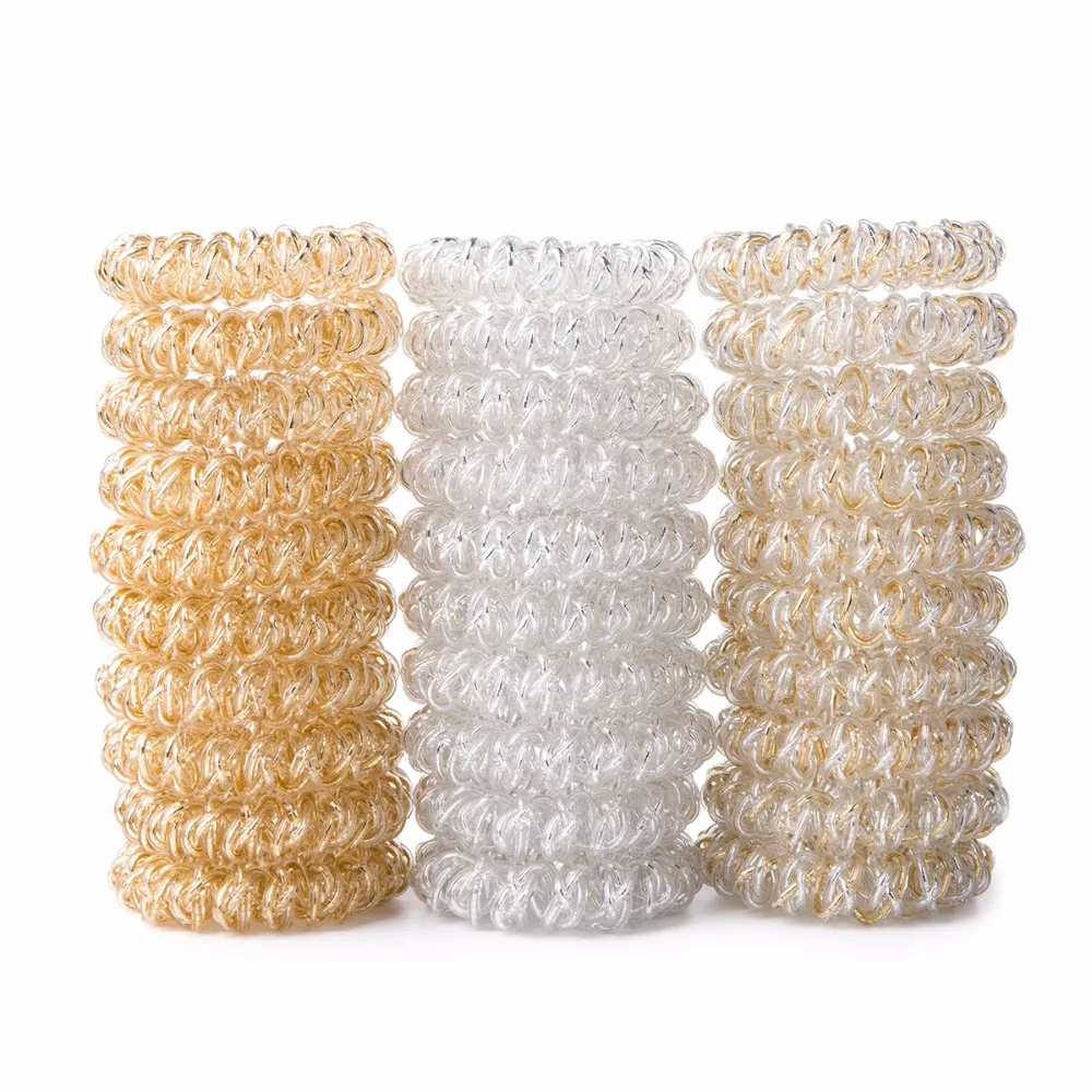 2 шт. спиральные резинки для волос без складки эластичные фиксаторы конского