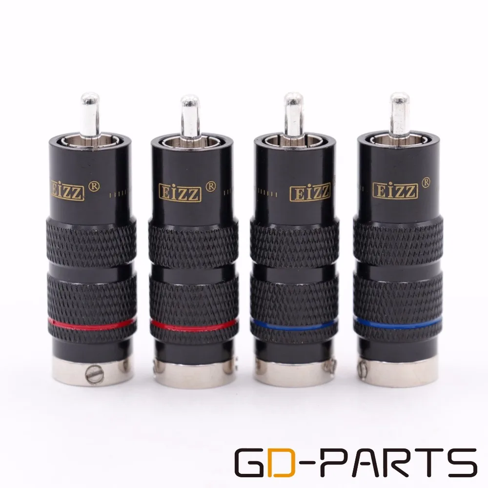 Коаксиальный штекер EIZZ RCA с родиевым покрытием медный изолятор из фторопласта