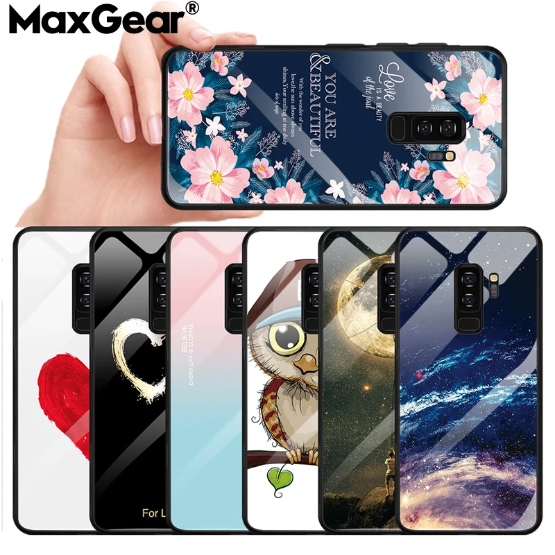 Чехлы из закаленного стекла для телефонов Samsung Galaxy S8 S9 Plus роскошный защитный