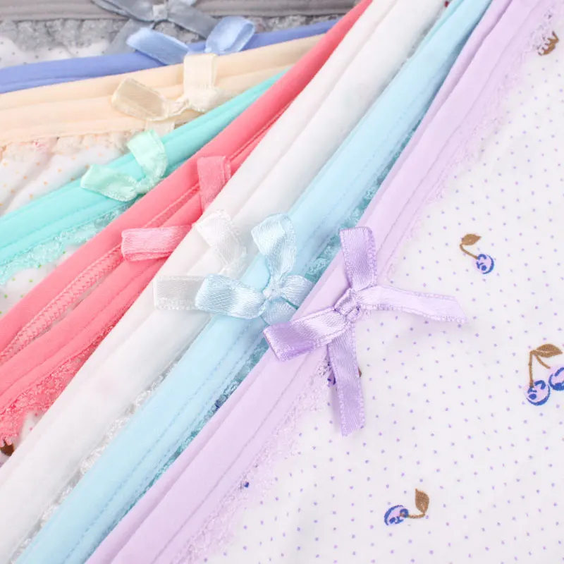 Winter fresh kawaii cotton modal knickers Japanese cute girl underwear briefs waist sexy lace panties thin cherry underpants | Женская