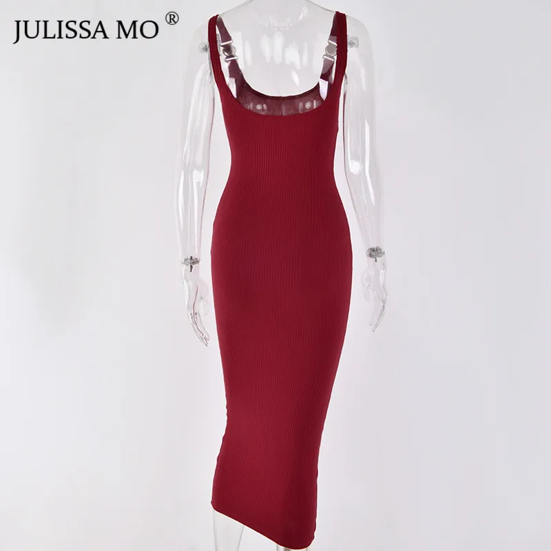 Женское трикотажное платье JULISSA MO на тонких бретельках с открытой спиной