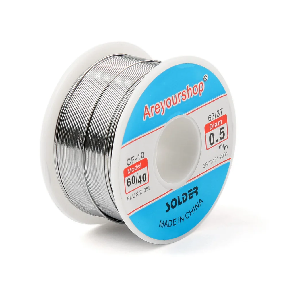 Areyourshop 0 5 мм 1 100 г 60/40 оловянный свинцовый паяльный провод флюс 2.0% Оптовая Продажа