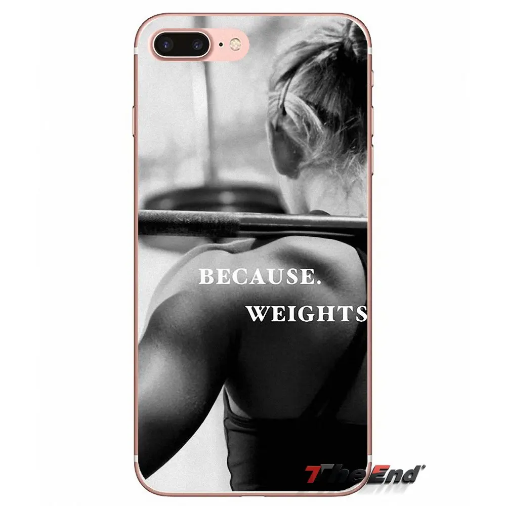 Для Apple IPhone X 4 4S 5 5S SE 5C 6 6s 7 8 плюс Plus прозрачный мягкий Чехлы Crossfit c гирями нарастить