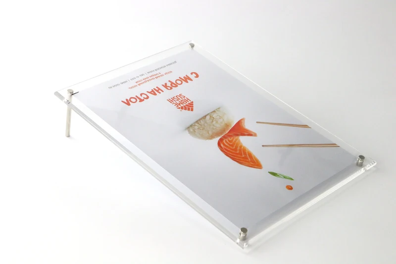6 дюймов настольная акриловая фоторамка из плексигласа рекламный дисплей