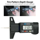 Толщиномер глубины протектора 0-25,4 мм с ЖК-дисплеем, цифровой измеритель глубины протектора шин для мотоциклакартестераобуви, инструменты для ремонта шин